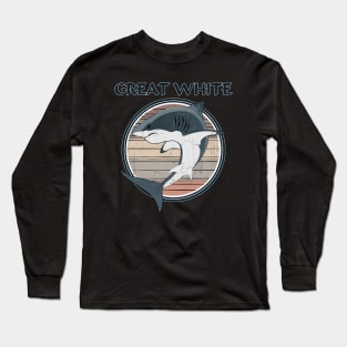 Great white Shark Vintage Logo Long Sleeve T-Shirt